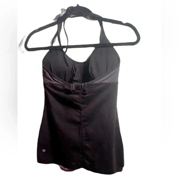 Lululemon Namaste grey black casual stylish run trendy athletic yoga tank top 6 - Picture 3 of 4